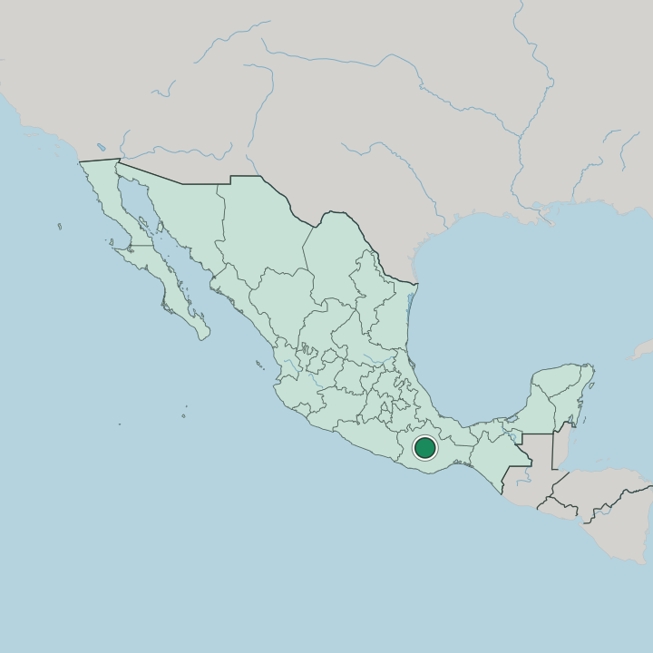 Map showing Oaxaca — In Mexico