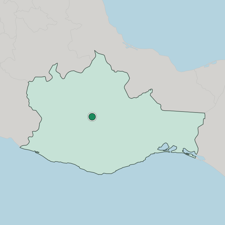 Map showing Oaxaca — In Estado de Oaxaca