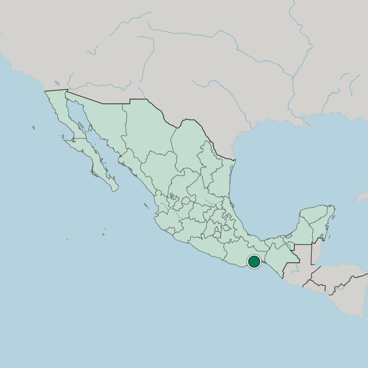 Map showing Salina Cruz — In Mexico