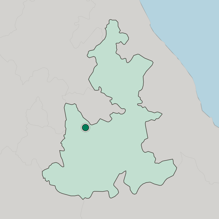 Map showing Cholula — In Estado de Puebla