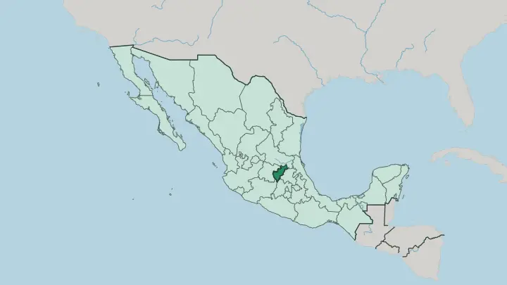 Map of Estado de Querétaro in Mexico