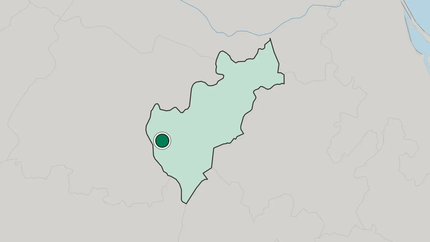 Map of Santiago de Querétaro in Mexico