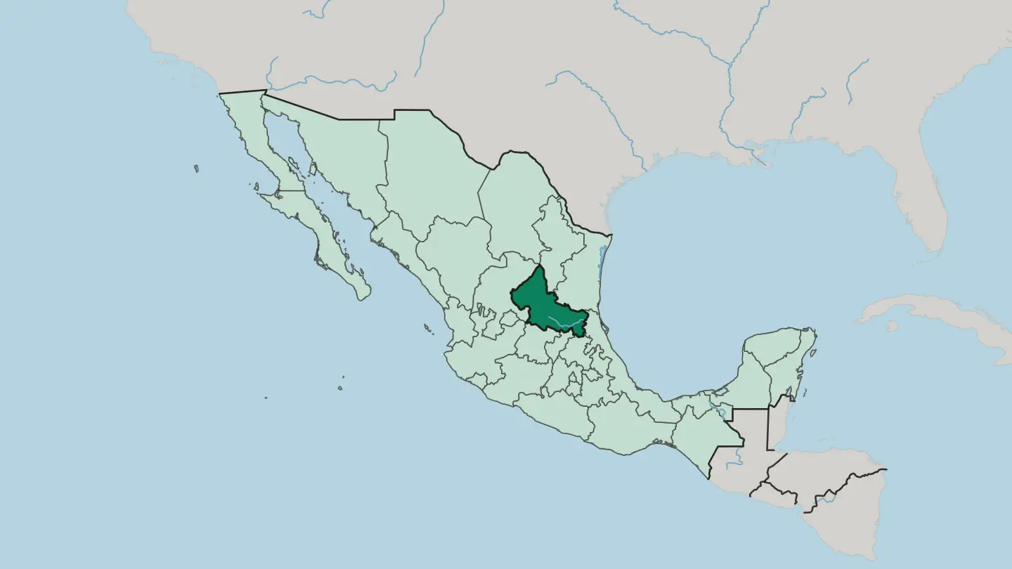 Map of Estado de San Luis Potosí in Mexico