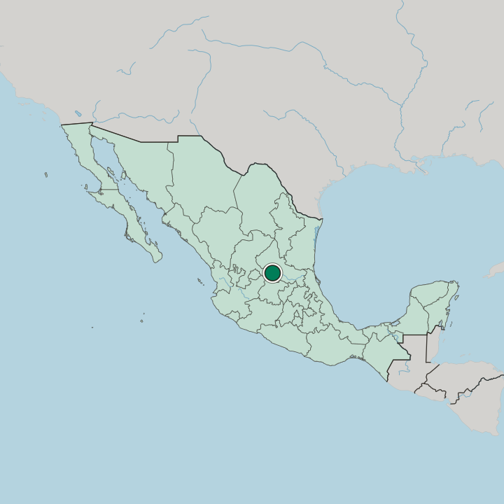 Map showing San Luis Potosí — In Mexico