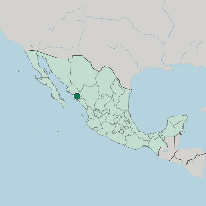 Map showing Culiacán — In Mexico