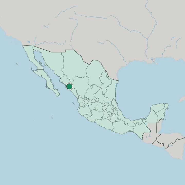 Map showing Culiacán — In Mexico