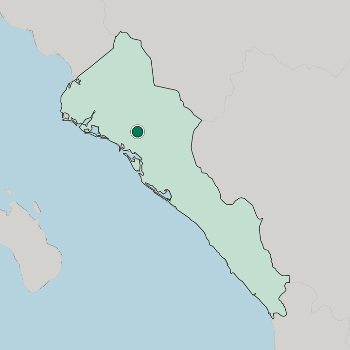 Map showing Guamúchil — In Estado de Sinaloa