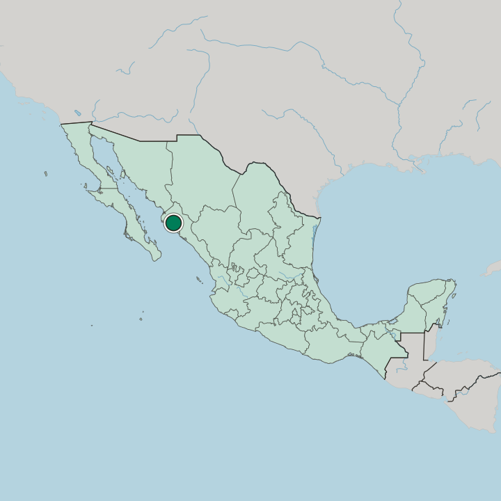 Map showing Guasave — In Mexico