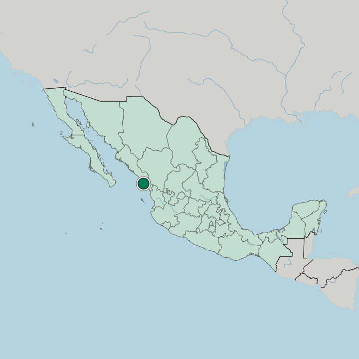 Map showing Mazatlán — In Mexico