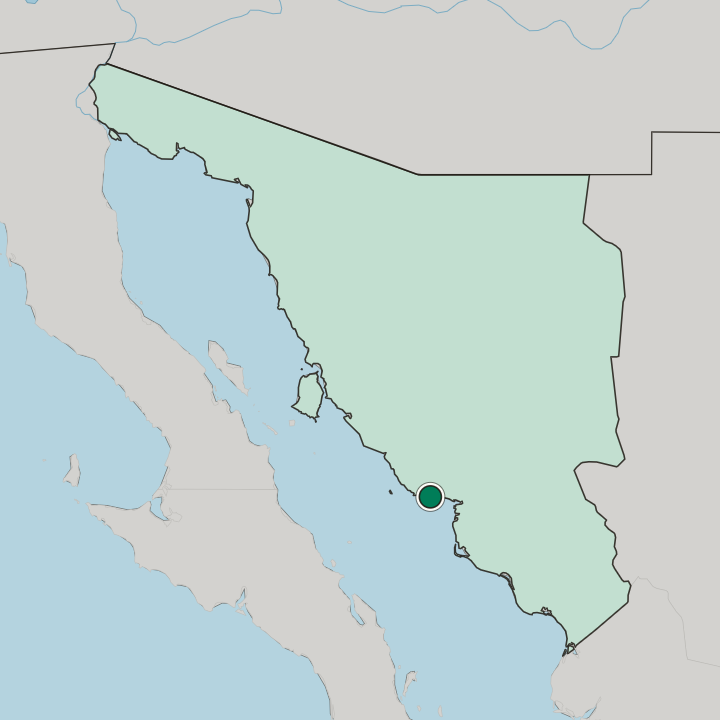 Map showing Heroica Guaymas — In Estado de Sonora