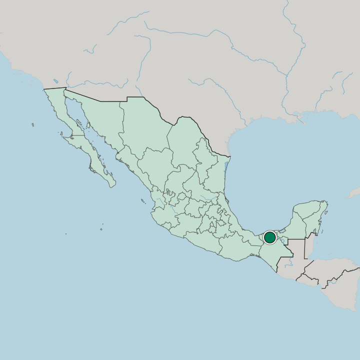 Map showing Villahermosa — In Mexico