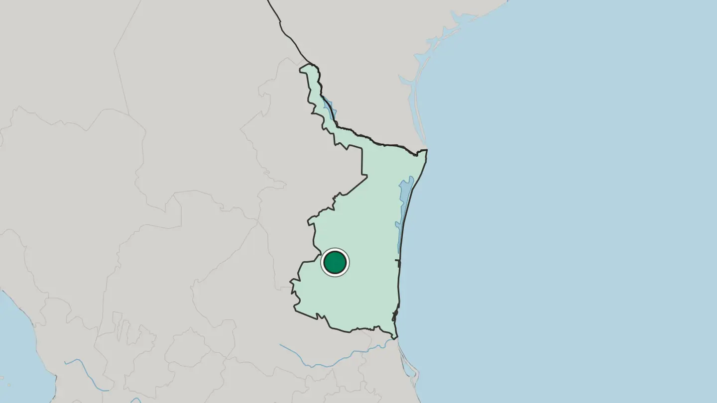 Map of Ciudad Victoria in Mexico