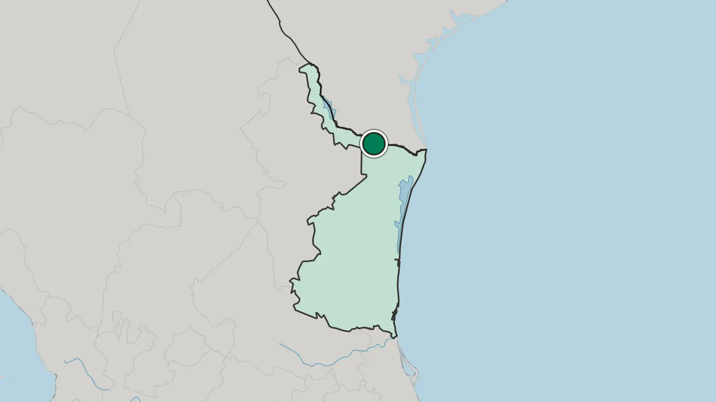 Map of Reynosa in Mexico