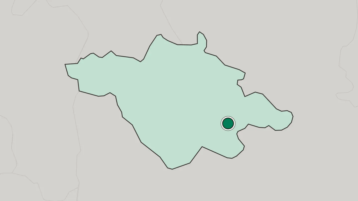 Map of Huamantla in Mexico
