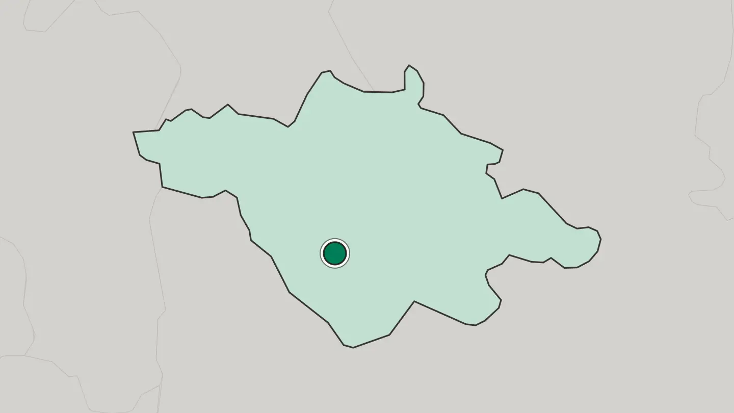 Map of Tlaxcala in Mexico