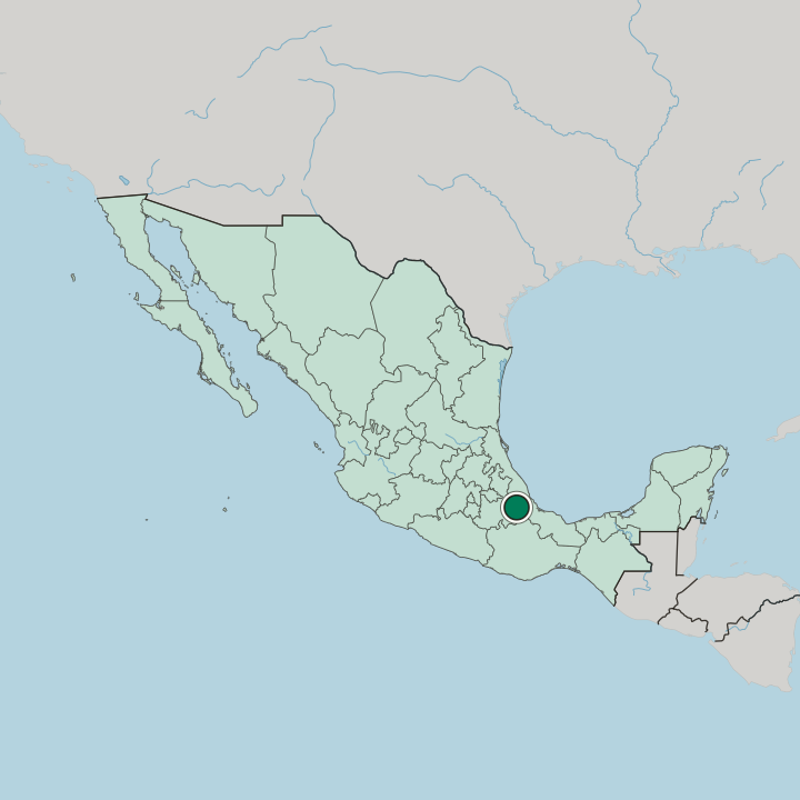 Map showing Córdoba — In Mexico