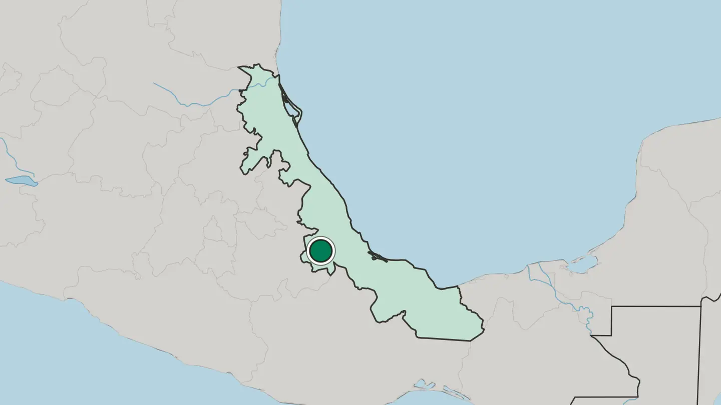 Map of Córdoba in Mexico
