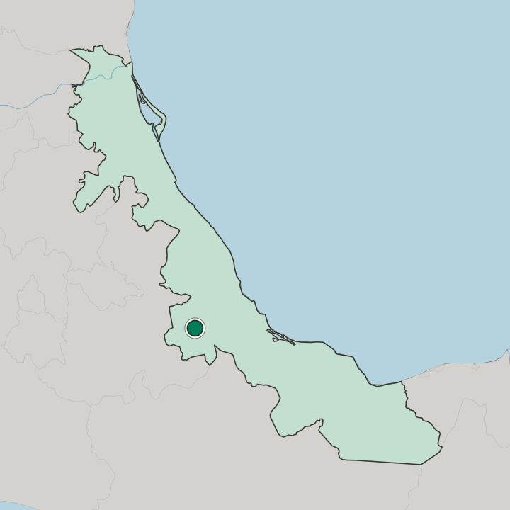 Map showing Córdoba — In Estado de Veracruz-Llave