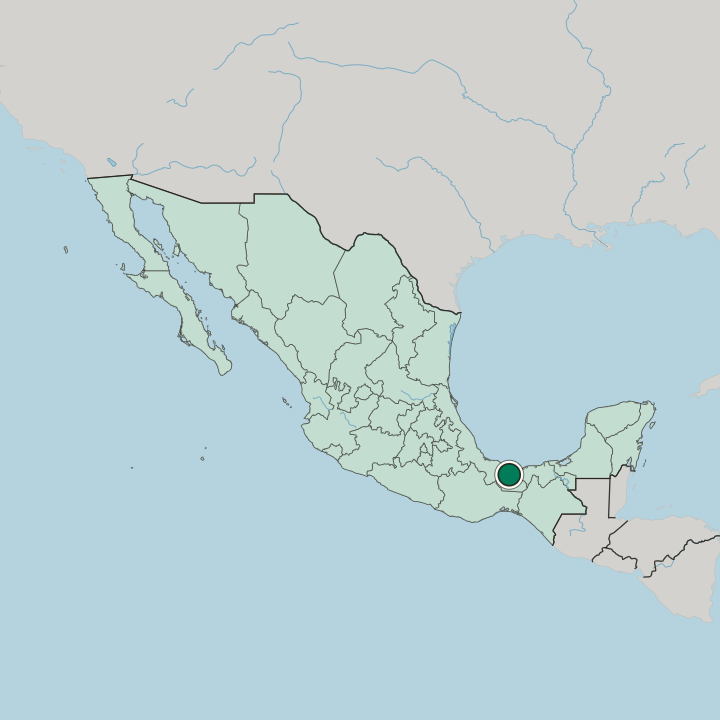 Map showing Minatitlán — In Mexico
