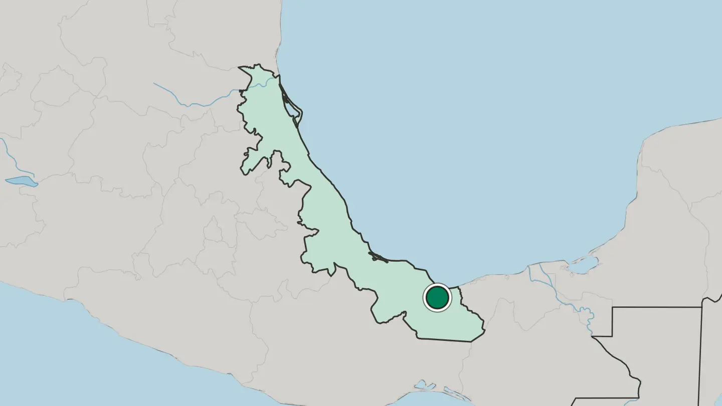 Map of Minatitlán in Mexico