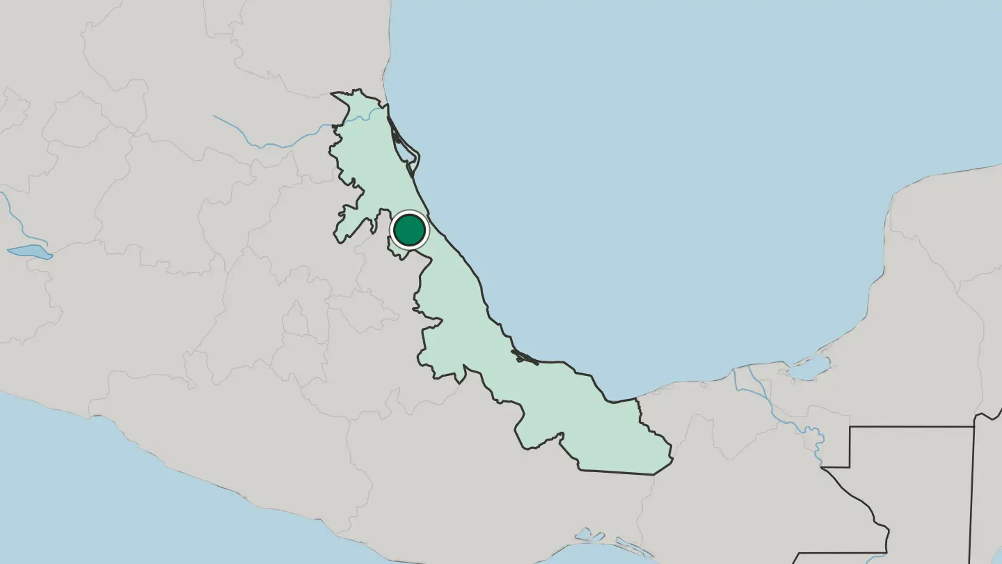 Map of Poza Rica de Hidalgo in Mexico