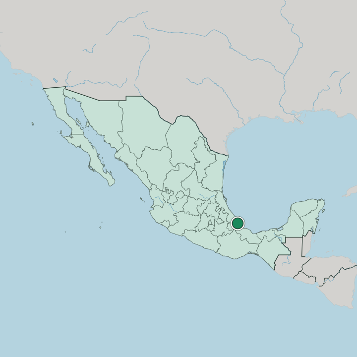 Map showing Veracruz — In Mexico
