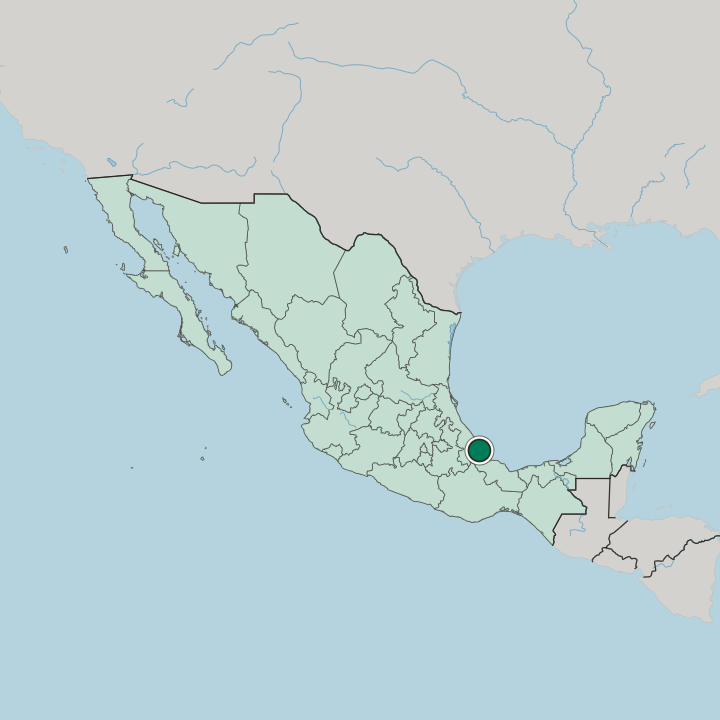 Map showing Veracruz — In Mexico