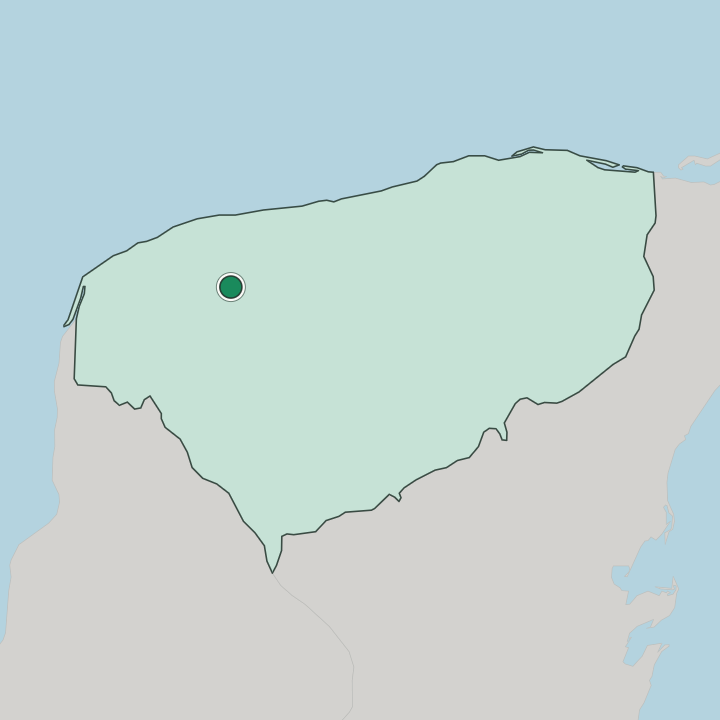 Map showing Mérida — In Estado de Yucatán
