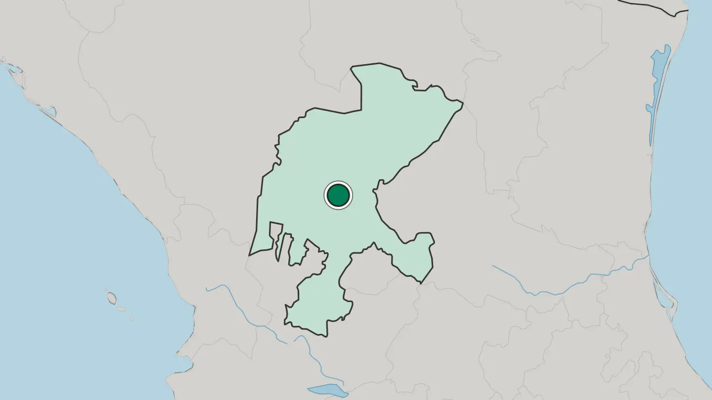 Map of Fresnillo in Mexico