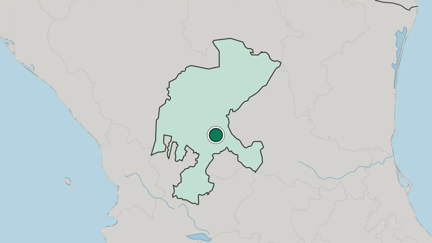 Map of Zacatecas in Mexico