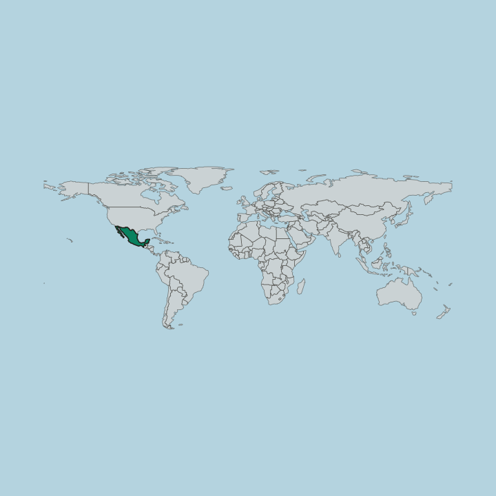 Map showing Mexico — Worldwide