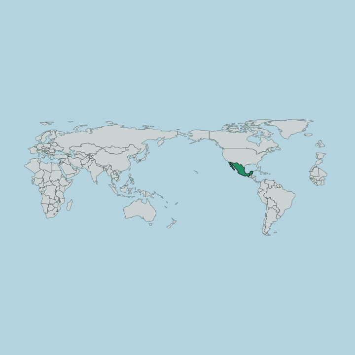 Map showing Mexico — Worldwide