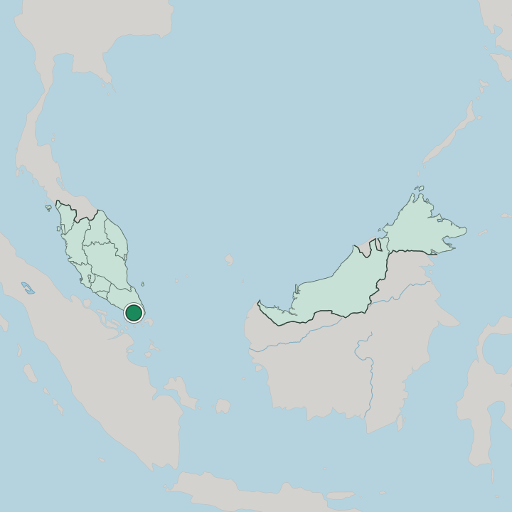 Map showing Johor Bahru — In Malaysia