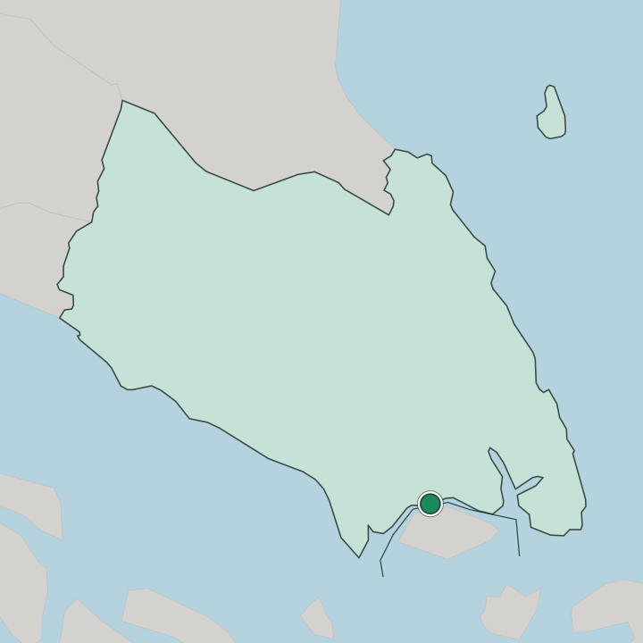 Map showing Johor Bahru — In Johor