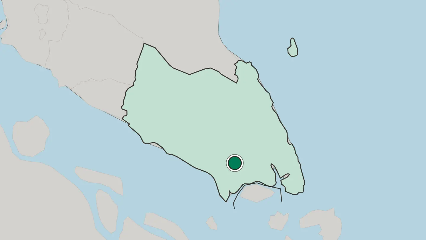 Map of Kulai in Malaysia