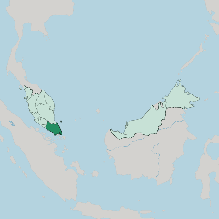 Map showing Johor — In Malaysia