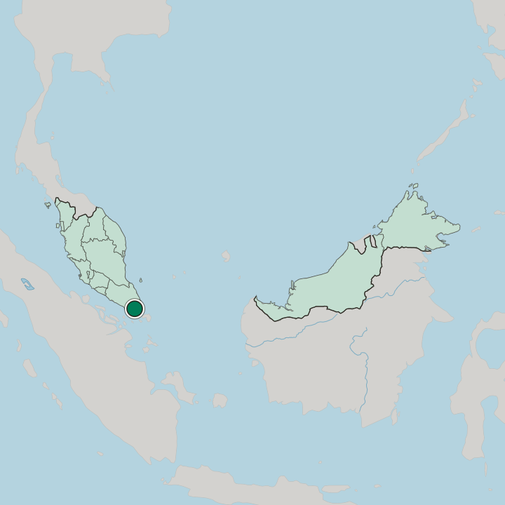 Map showing Pasir Gudang — In Malaysia