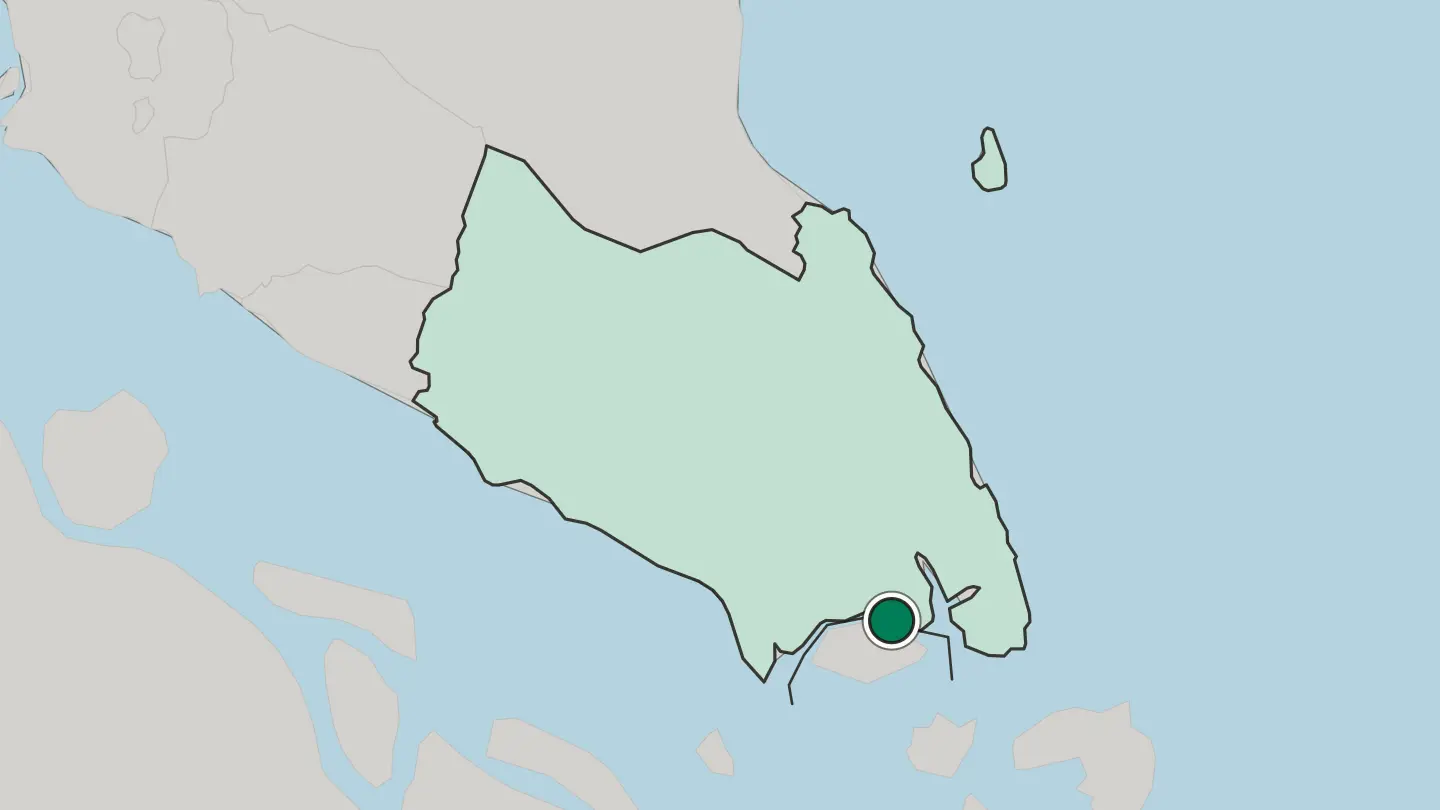 Map of Pasir Gudang in Malaysia