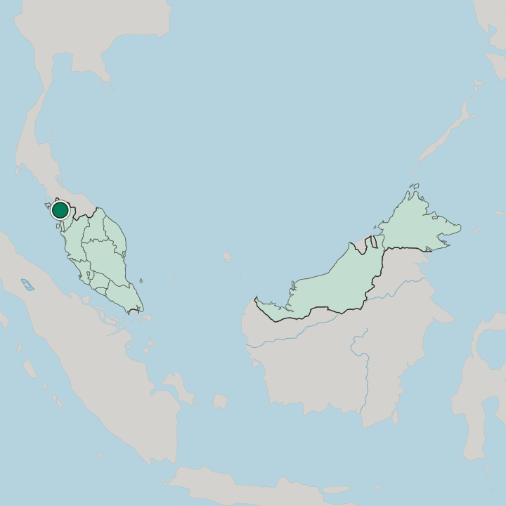Map showing Alor Setar — In Malaysia