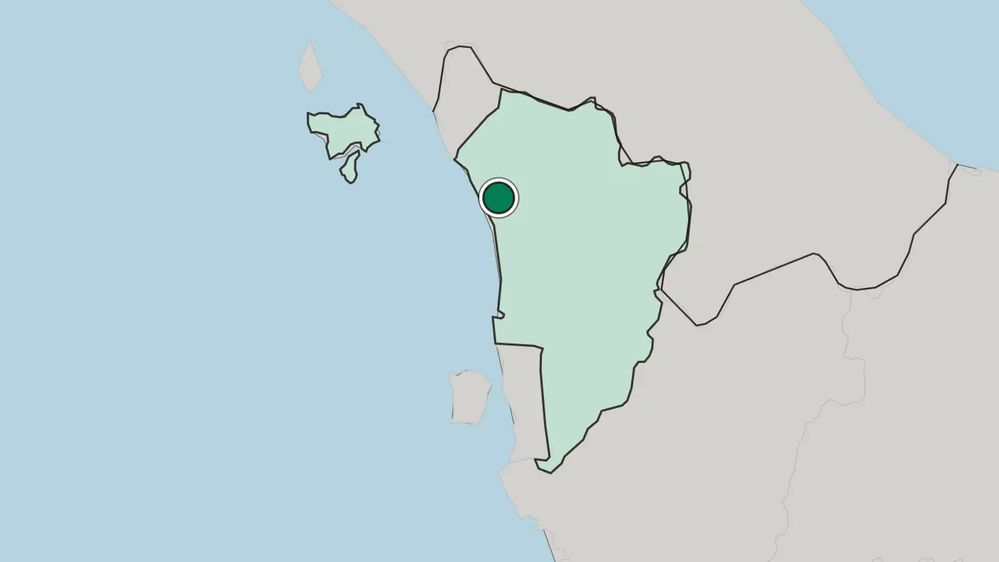 Map of Alor Setar in Malaysia