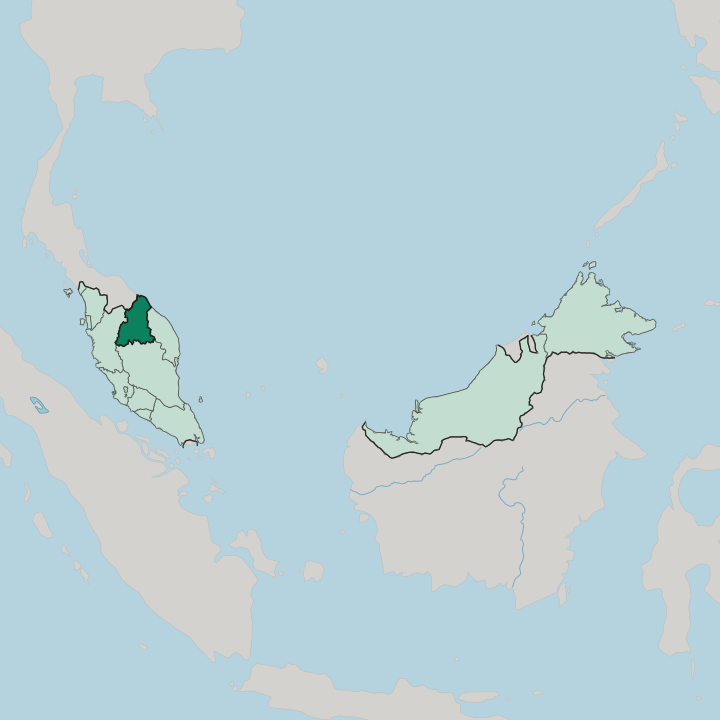 Map showing Kelantan — In Malaysia