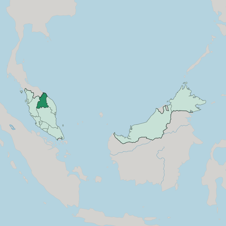 Map showing Kelantan — In Malaysia