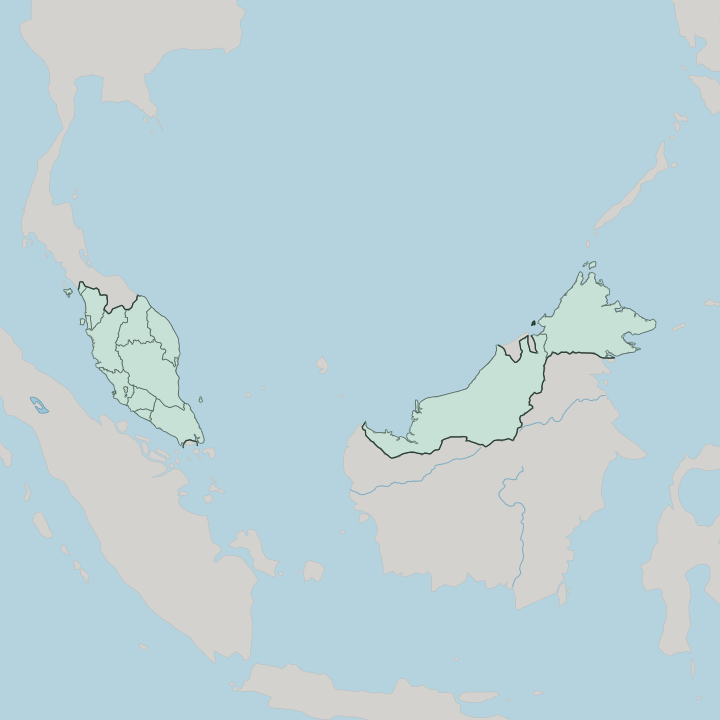 Map showing Labuan — In Malaysia