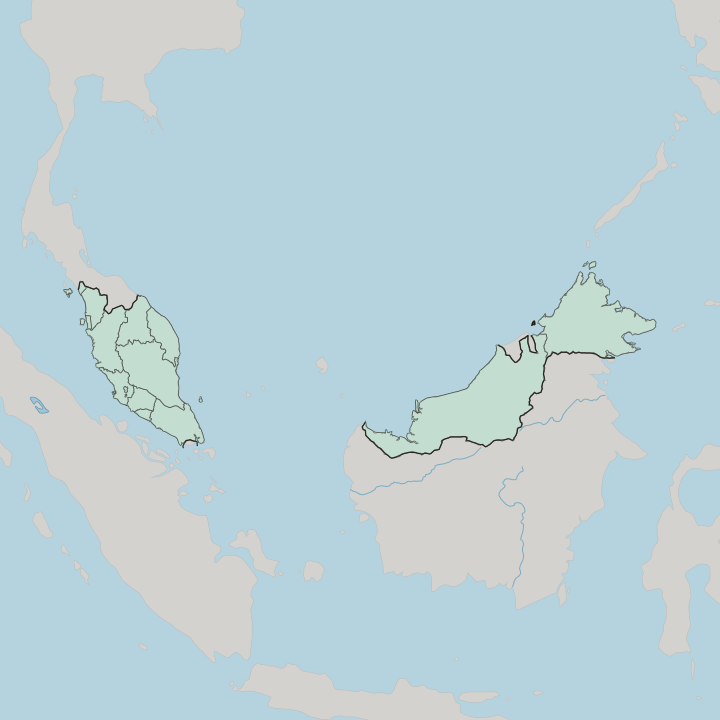 Map showing Labuan — In Malaysia