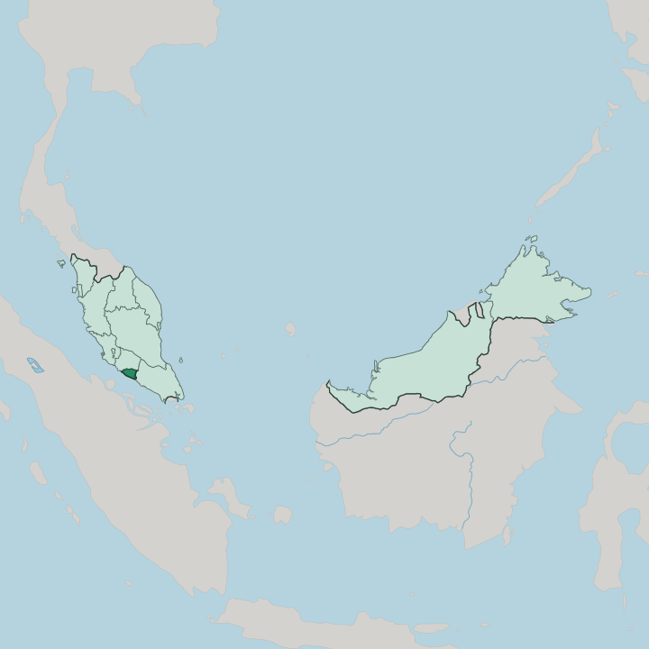 Map showing Melaka — In Malaysia