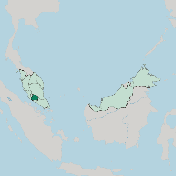 Map showing Negeri Sembilan — In Malaysia