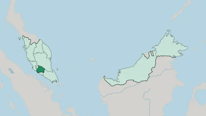 Map of Negeri Sembilan in Malaysia