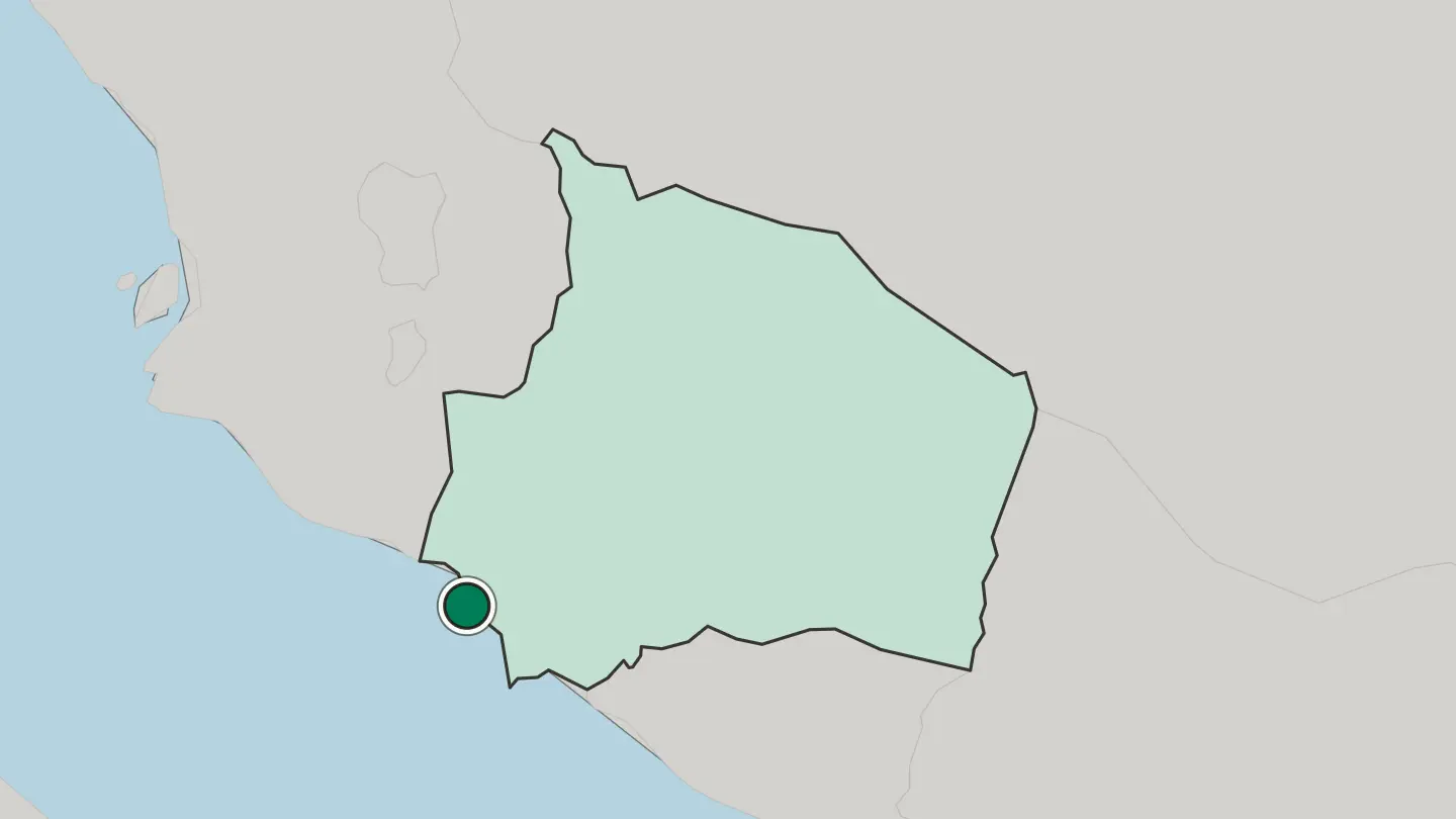 Map of Port Dickson in Malaysia