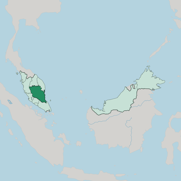 Map showing Pahang — In Malaysia