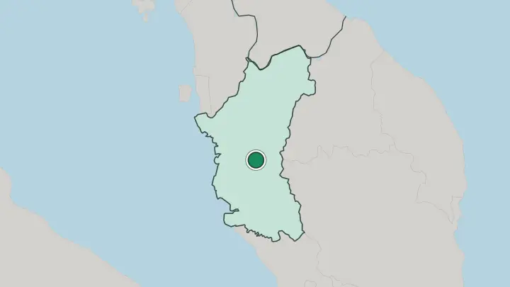 Map of Ipoh in Malaysia